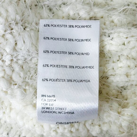 Urban Outfitters Fuzzy Cropped Cardigan Ivory M Soft Textured Sweater - Picture 7 of 7